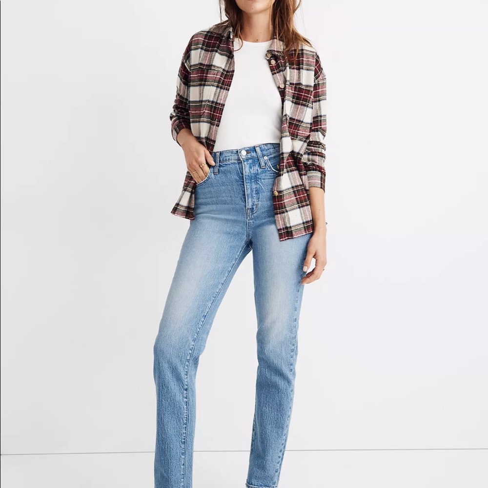 Size 25 Madewell High Rise Straight Leg Full Length Jean